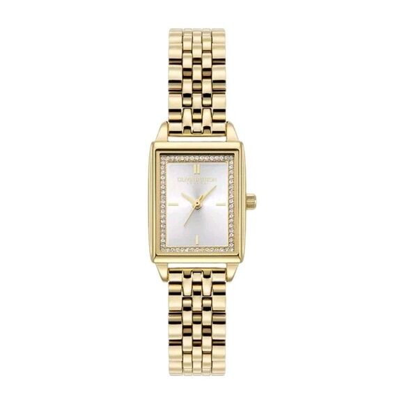 Olivia Burton Townhouse Quartz Gold-Tone Stainless Bracelet Rectangular Watch